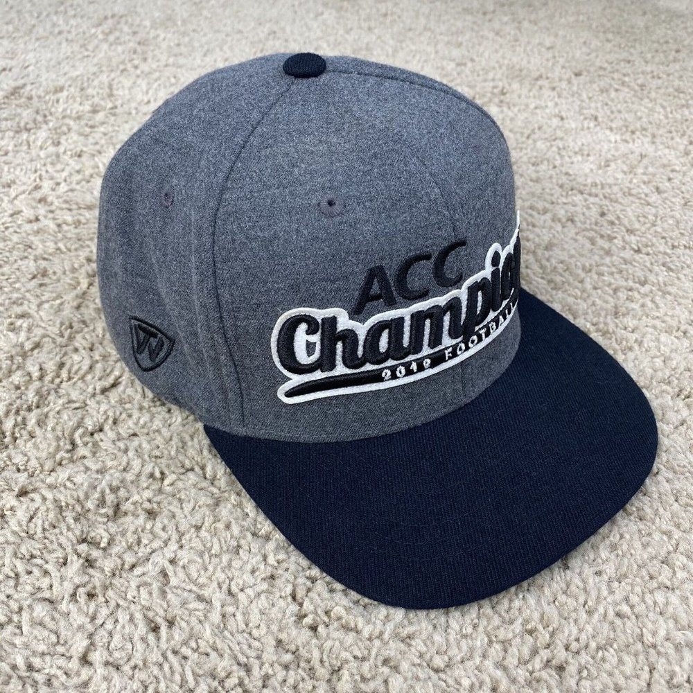 TOW FSU Seminoles 2012 ACC Football Champs Snapback Hat Gray Black Trucker Cap - Picture 4 of 8